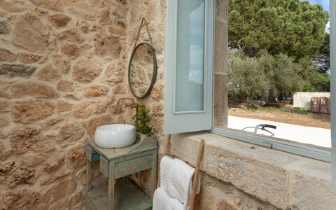 Palmento San Lorenzo 6: Parete, Idraulico Fixture, Muro ​​Di Pietra, Lavello, Pianta Della Casa, Rubinetto, Lavandino Del Bagno, Idraulico, Vaso Di Fiori, Bagno