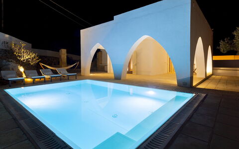 Villa Floria 4: Piscina, Design, Illuminazione Diurna, Hotel, Villa, Hacienda, Gesso