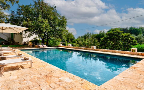 Villa Giari 8: Piscina, Mobili Da Esterno, Ricorrere, Tempo Libero, Giochi D'Acqua, Sedia, Lettino, Flagstone, Landscaping, Backyard