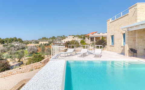 Villa Porta Azzurra 6+2: Blu, Piscina, Estate, Villa, Ricorrere