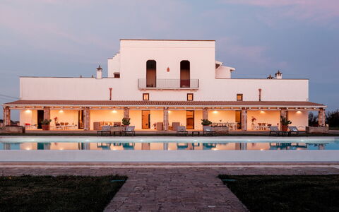 Masseria Samali 14+4: Crepuscolo, Piscina, Villa, Sera, Hacienda, Hotel, Ricorrere