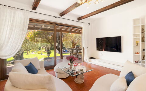 Villa Castiglione 9: Mobilia, Interior Design, Pavimentazione, Divano, Pavimento, Parete, Legna, Soggiorno, Casa, Soffitto