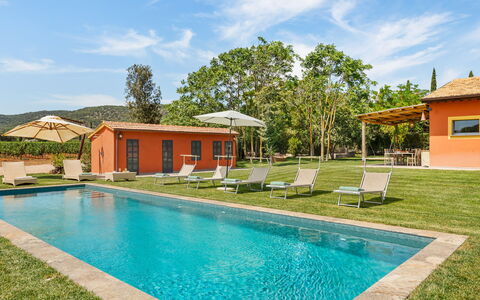 Casale Ansedonia 8+1: Piscina, Estate, Giardino, Agriturismo, Prato, Landscaping, Backyard, Parco, Hacienda, Eco Hotel