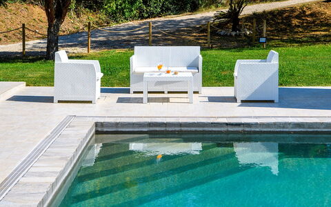 Villa Ardente 12+1: Mobili Da Esterno, Piscina, Mobilia, Materiale Composito, Sedia, Giardino, Shade, Landscaping, Lettino, Design