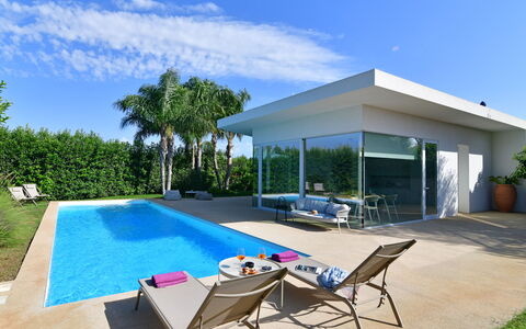 Villa Mandorlo 4: Piscina, Blu, Ricorrere, Shade, Casa, Eco Hotel, Materiale Composito, Mobili Da Esterno, Tempo Libero, Landscaping
