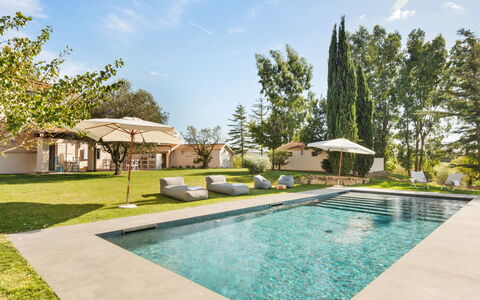 Casale Rondinella 6+2: Albero, Piscina, Giardino, Lotto, Landscaping, Shade, Ricorrere, Prato, Estate, Eco Hotel