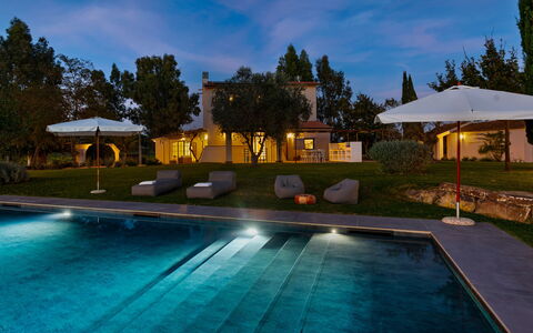 Casale Rondinella 6+2: Piscina, Blu, Albero, Ricorrere, Giardino, Terme, Estate, Shade, Landscaping, Eco Hotel
