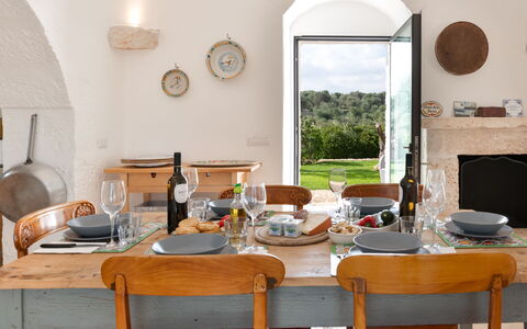 Trullo Luna 6+1: Mobilia, Tavola, Tavolo, Cucina & Sala Da Pranzo Tavolo, Sedia, Sala Da Pranzo, Serveware, Interior Design, Dishware