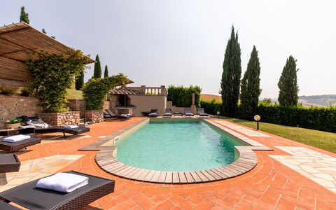 Casale Teatro 10: Piscina, Estate, Hacienda, Landscaping, Ricorrere, Cortile, Eco Hotel, Villa, Design, Flagstone
