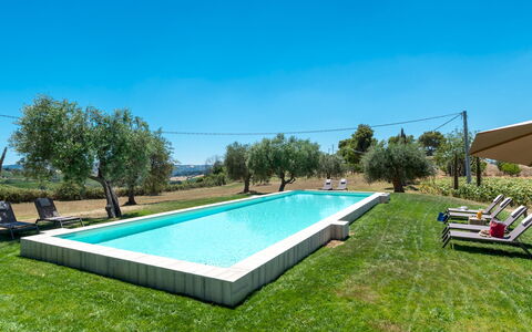 La Buona Maniera 10: Blu, Piscina, Estate, Hacienda, Agriturismo, Ricorrere, Villa, Backyard, Landscaping, Eco Hotel