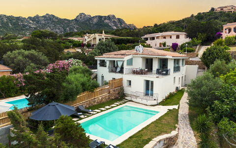 Villa la Maddalena 6+2: Blu, Zona Residenziale, Estate, Casa, Piscina, Ricorrere, Insediamento Umano, Casa, Vacanza, Tempo Libero