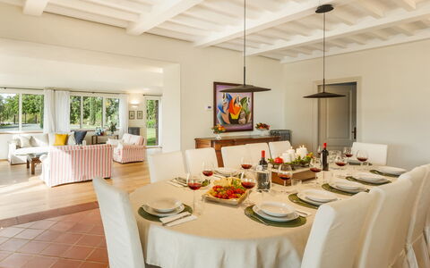 Casale Ombrone 11: Mobilia, Interior Design, Tavolo, Sedia, Pavimentazione, Soffitto, Sala Da Pranzo, Legna, Cucina & Sala Da Pranzo Tavolo, Camera