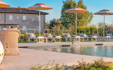 Villa Iole 14: Mobili Da Esterno, Piscina, Estate, Ricorrere, Sedia, Ombrello, Lettino, Landscaping, Giardino, Villa