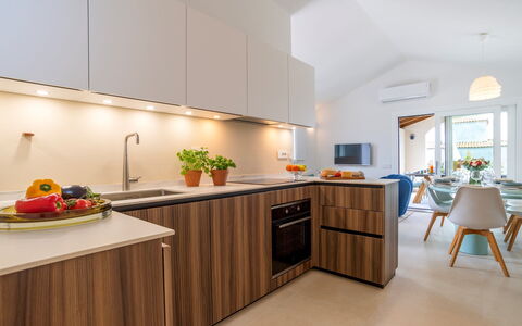 Casa Moros 6: Cucina, Interior Design, Controsoffitto, Elettrodomestico Da Cucina, Pavimentazione, Apparecchio Major, Legna, Mobilia, Cabinetry, Soffitto