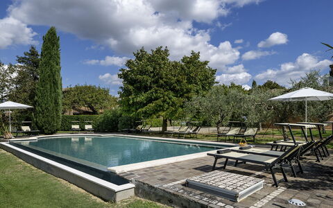 Podere Gellino 14: Piscina, Albero, Mobili Da Esterno, Giardino, Shade, Lettino, Ricorrere, Estate, Landscaping, Backyard