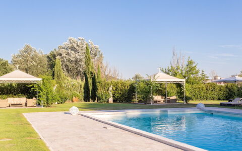 Villa Ginevra 12: Piscina, Tempo Libero, Shade, Ricorrere, Giardino, Landscaping, Prato, Mobili Da Esterno, Cortile, Estate
