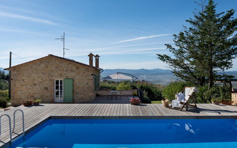 Villino Ariachiara 6: Blu, Piscina, Mobili Da Esterno, Villetta, Sedia, Eco Hotel, Estate, Villa, Vaso Di Fiori, Pianta Della Casa