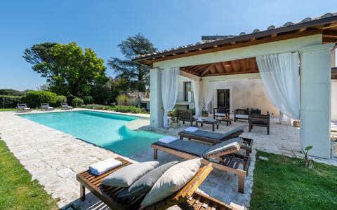 Villa Corte Sant'Anna 6+2: Piscina, Mobilia, Ricorrere, Mobili Da Esterno, Casa, Estate, Giochi D'Acqua, Shade, Hacienda, Villa