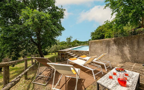 Villa Il Ritiro 8: Mobilia, Mobili Da Esterno, Giardino, Backyard, Sedia, Shade, Landscaping, Cortile, Lettino, Agriturismo