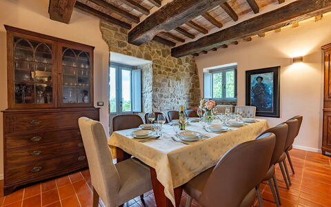 Tenuta Santa Cristina 10: Mobilia, Interior Design, Parete, Pavimentazione, Tavolo, Legna, Sedia, Sala Da Pranzo, Cucina & Sala Da Pranzo Tavolo, Soffitto