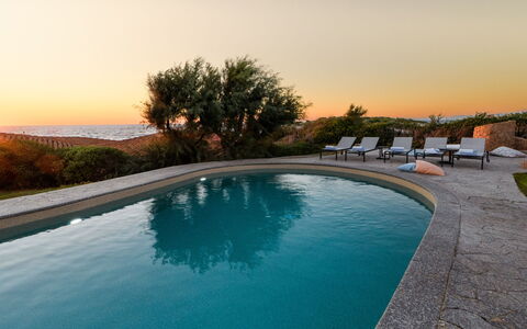 Villa Portobello 10+2: Blu, Acqua, Orizzonte, Piscina, Luce Del Sole, Alba, Crepuscolo, Sera, Tramonto, Mobili Da Esterno