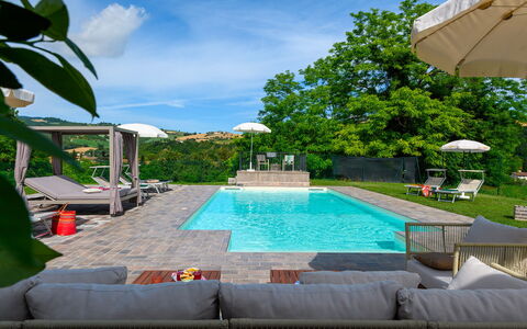 Villa Isola 8+2: Piscina, Mobili Da Esterno, Ricorrere, Tempo Libero, Lettino, Eco Hotel, Ombrello, Shade, Giardino, Terme