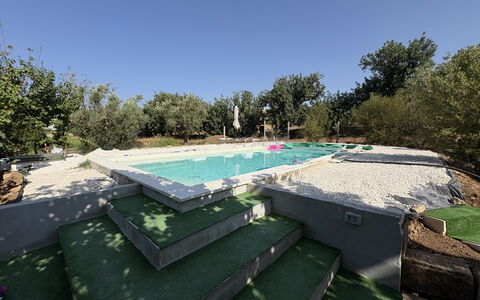 La Casa dei Melograni: Piscina, Materiale Composito, Giardino, Landscaping, Ricorrere, Backyard, Shade, Design, Giochi D'Acqua, Hacienda