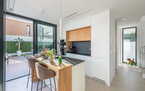 Villa Esencia: Pavimentazione, Interior Design, Legna, Pavimento, Cucina, Controsoffitto, Mobilia, Soffitto, Appartamento, Casa