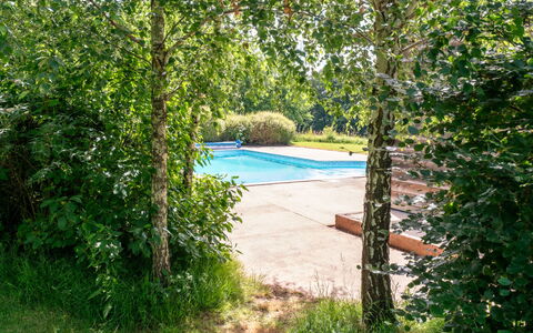The Old Schoolhouse at Penrhos: Piscina, Arbusto, Giardino, Shade, Luce Del Sole, Backyard, Landscaping, Cortile, Parco, Giardino Botanico