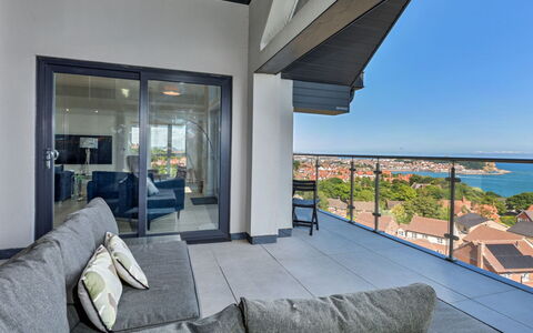 The Penthouse, Scarborough: Appartamento, Mare, Balcone, Oceano, Ricorrere, Attico