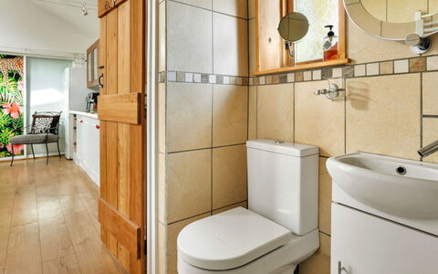 Vine Barn Studio: Toilet Seat, Idraulico Fixture, Pavimentazione, Gabinetto, Bagno, Interior Design, Pavimento, Lavello, Rubinetto, Idraulico