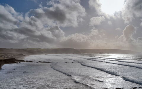 Gwelmor: Cielo, Blu, Acqua, Nube, Orizzonte, Mare, Costa, Costiera E Morfologie Oceanic, Roccia