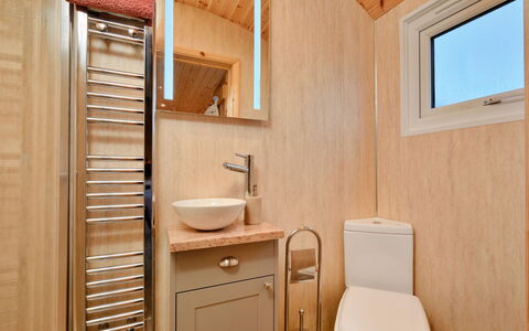 Demelza Shepherd'S Hut: Legna, Pavimentazione, Idraulico Fixture, Pavimento, Interior Design, Bagno, Idraulico, Camera, Gabinetto, Color Legno