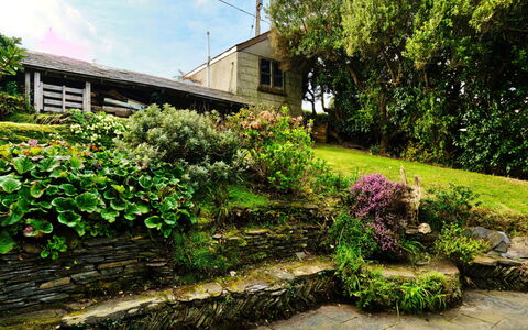 The Cuddy: Verde, Parete, Giardino, Arbusto, Comunita 'Impianto, Groundcover, Muro ​​Di Pietra, Primavera, Landscaping