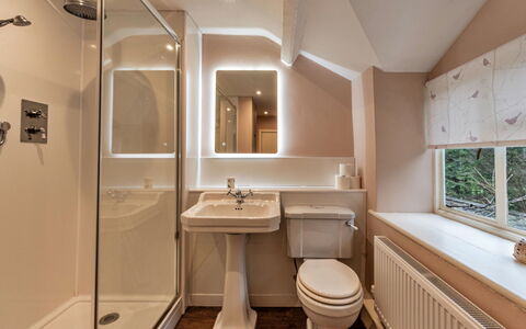 Dolhyfryd Lodge: Idraulico Fixture, Interior Design, Bagno, Soffitto, Pavimentazione, Pavimento, Idraulico, Lavello, Illuminazione, Rubinetto