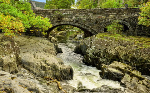 Dyffryn: Ponte, Roccia, Stream, Alveo, Arch Bridge, Paesaggio, Ponte Del Diavolo, Roccia Di Fondo