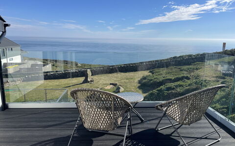 Goferydd: Mobilia, Mobili Da Esterno, Sedia, Mare, Balcone, Costa, Oceano, Shade, Di Vimini, Illuminazione Diurna