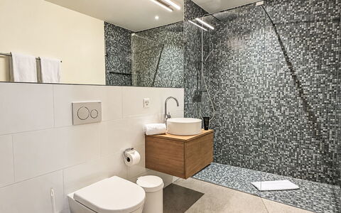 Selva 42: Pavimentazione, Parete, Interior Design, Pavimento, Idraulico Fixture, Bagno, Piastrella, Gabinetto, Idraulico, Materiale Composito