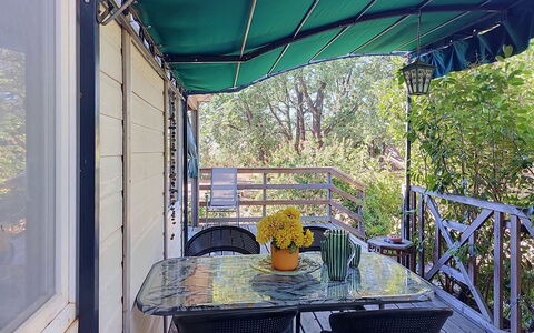 A Casetta: Mobilia, Mobili Da Esterno, Tavolo Esterno, Sedia, Shade, Bicchiere, Metallo, Cucina & Sala Da Pranzo Tavolo, Portico, Deck