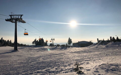 Kovářská 543: Cielo, Inverno, Neve, Congelamento, Fenomeno Geologico, Ricreazione, Piste, Sera, Sciare, Stazione Sciistica