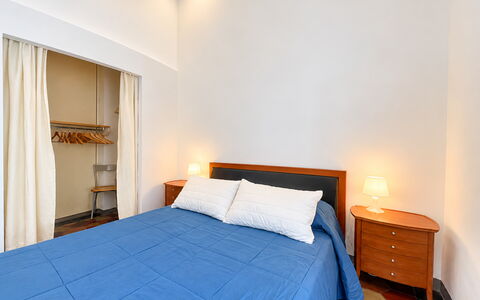 Appartamento Chiavari, Roma: Pavimento, Pavimentazione, Interior Design, Letto, Camera Da Letto, Legna, Mobilia, Lenzuolo, Camera, Soffitto