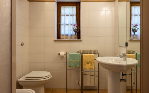 Ortale a Pitigliano with Pool: Bagno, Idraulico Fixture, Lavandino Del Bagno, Pavimentazione, Toilet Seat, Interior Design, Lavello, Gabinetto, Pavimento, Rubinetto