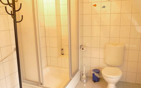 Natur Pur am Nordseedeich: Proprietà, Bagno, Camera, Piastrella, Idraulico Fixture, Architettura, Porta, Doccia Porta, Immobiliare, Interior Design