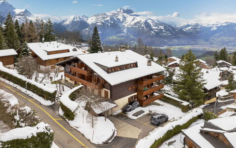 Le Brévent 4: Albero, Casa, Zona Residenziale, Casa, Paesaggio, Insediamento Umano, Hill Station, Villaggio, Catena Montuosa, Villetta