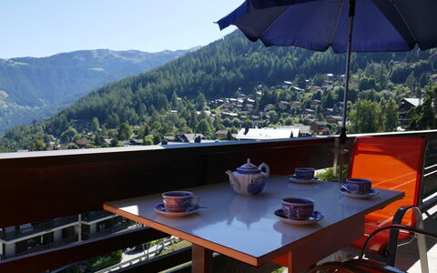 Nendaz 100: Cielo, Proprietà, Mobilia, Tavolo, Ombrello, Tavola, Montagna, Shade, Mobili Da Esterno, Albero