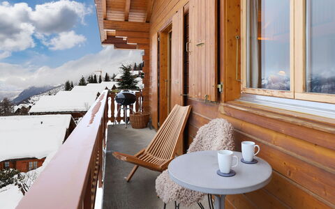 Lara: Legna, Mobilia, Latifoglie, Color Legno, Congelamento, Inverno, Sedia, Balcone, Neve