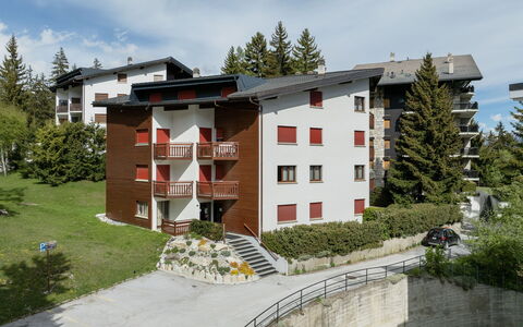Crans-Montana 130: Costruzione, Architettura, Casa, Zona Residenziale, Casa, Insediamento Umano, Larice, Cortile, Balcone