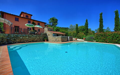 Casa Scopeti: Piscina, Proprietà, Immobiliare, Costruzione, Casa, Estate, Azzurro, Acqua, Villa, Tempo Libero