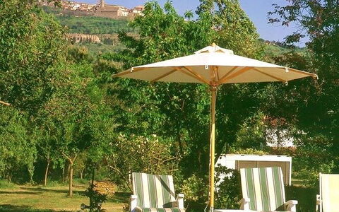 San Pietro: Ombrello, Shade, Baldacchino, Tavolo, Albero, Cielo, Fashion Accessory, Mobilia, Erba, Immobiliare