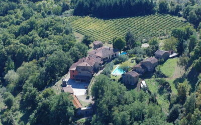 Vista aerea su Villa il Castellaccio